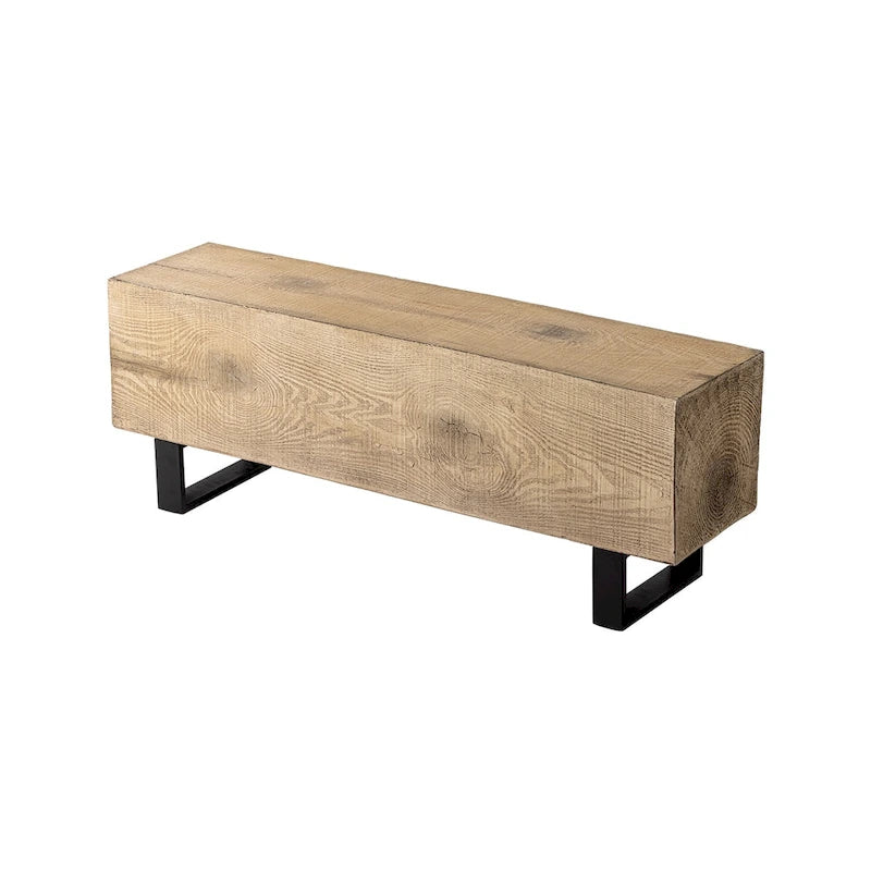 COSIEST Rectangular Weatherproof Outdoor Bench - 11.8D x 48.4W x 17.7H