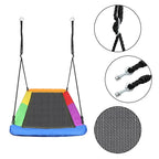 Saucer Tree Swing, Giant Outdoor Rectangle Platform Swing for Kids, Water Proof, Up to 700 lbs