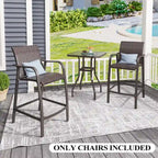 Crestlive Products Outdoor Counter Height Wicker Bar Stools - 21.7 W x 25.6 D x 43.7 H
