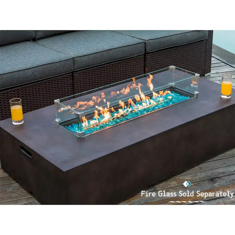COSIEST 9-piece Outdoor Sectional Sofa Set with Fire Table