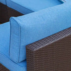 COSIEST 9-piece Outdoor Sectional Sofa Set with Fire Table