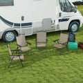 Outsunny Folding Patio Chairs, Set of 4 Sports Chairs for Adults, Camping Chairs