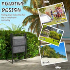 Outsunny Folding Patio Chairs, Set of 4 Sports Chairs for Adults, Camping Chairs