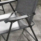 Outsunny Folding Patio Chairs, Set of 4 Sports Chairs for Adults, Camping Chairs