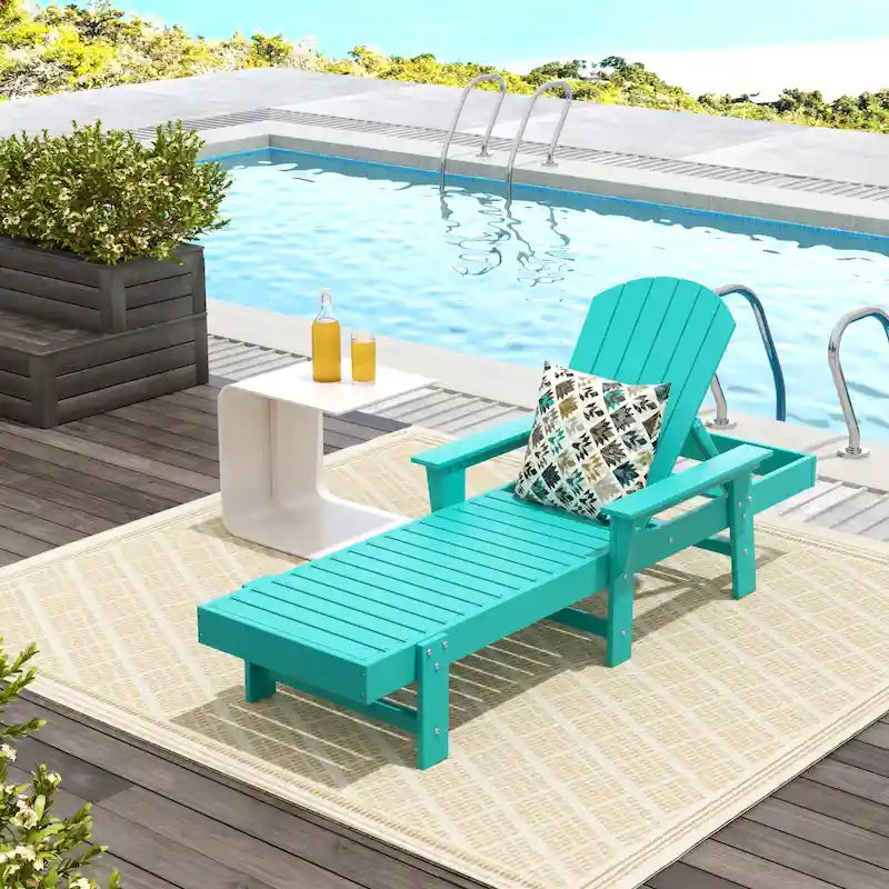 Polytrends Altura Poly Eco-Friendly All Weather Reclining Chaise Lounge with Arms