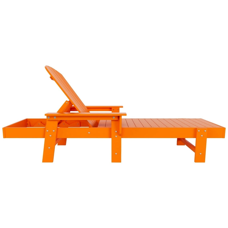 Polytrends Altura Poly Eco-Friendly All Weather Reclining Chaise Lounge with Arms