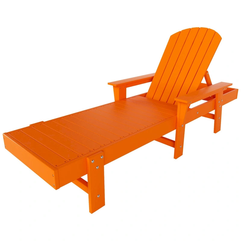 Polytrends Altura Poly Eco-Friendly All Weather Reclining Chaise Lounge with Arms