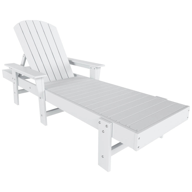 Polytrends Altura Poly Eco-Friendly All Weather Reclining Chaise Lounge with Arms