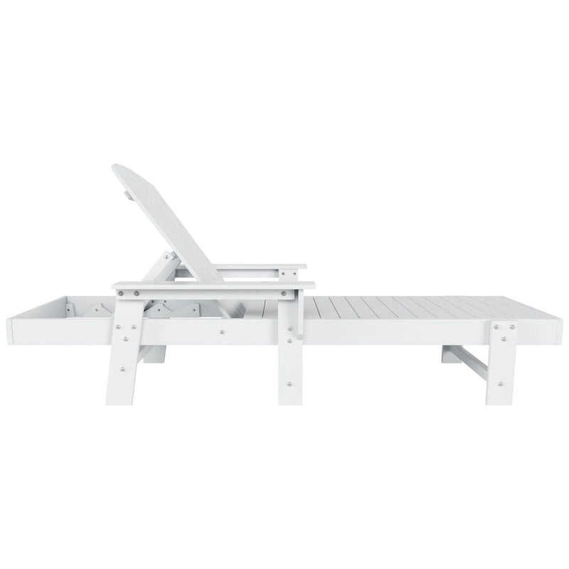 Polytrends Altura Poly Eco-Friendly All Weather Reclining Chaise Lounge with Arms