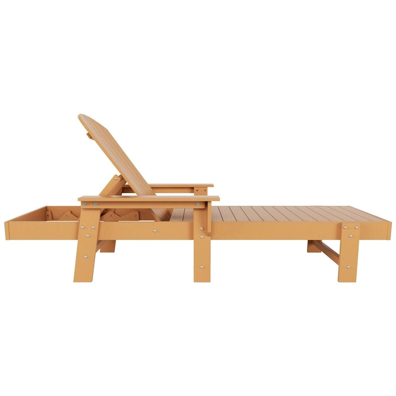 Polytrends Altura Poly Eco-Friendly All Weather Reclining Chaise Lounge with Arms