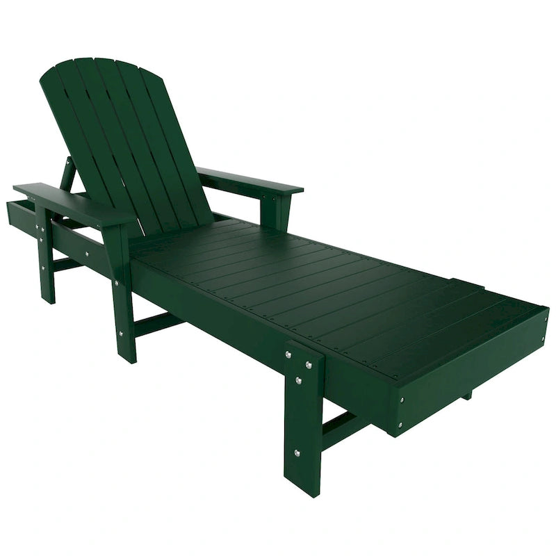 Polytrends Altura Poly Eco-Friendly All Weather Reclining Chaise Lounge with Arms