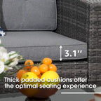 Outdoor 7-Piece Wicker Sectional Sofa Set