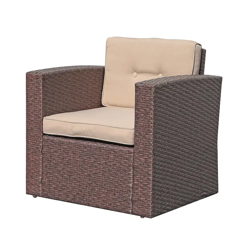 Outdoor 7-Piece Wicker Sectional Sofa Set