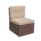 Outdoor 7-Piece Wicker Sectional Sofa Set