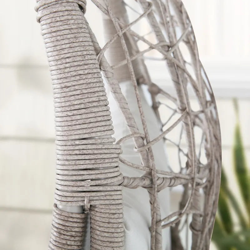 Patio Hanging Basket Swing Chair with Hanging Steel Chain