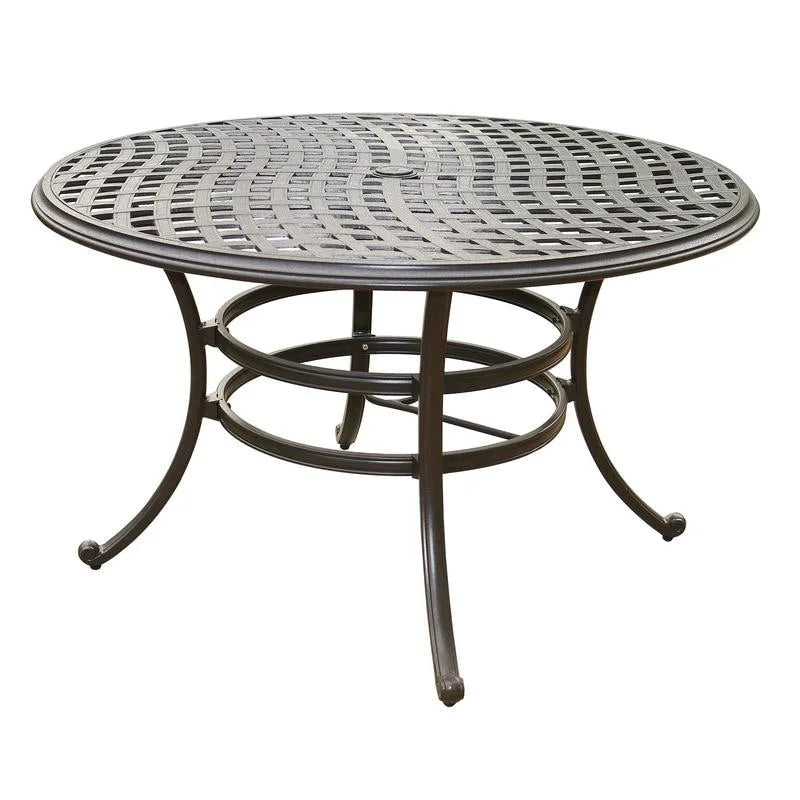 Torino Aluminum 5 Piece Round Dining Set with 4 Swivel Rockers - N/A
