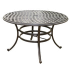Torino Aluminum 5 Piece Round Dining Set with 4 Swivel Rockers - N/A