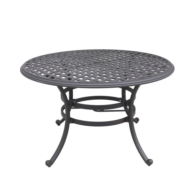 Torino Aluminum 5 Piece Round Dining Set with 4 Swivel Rockers - N/A