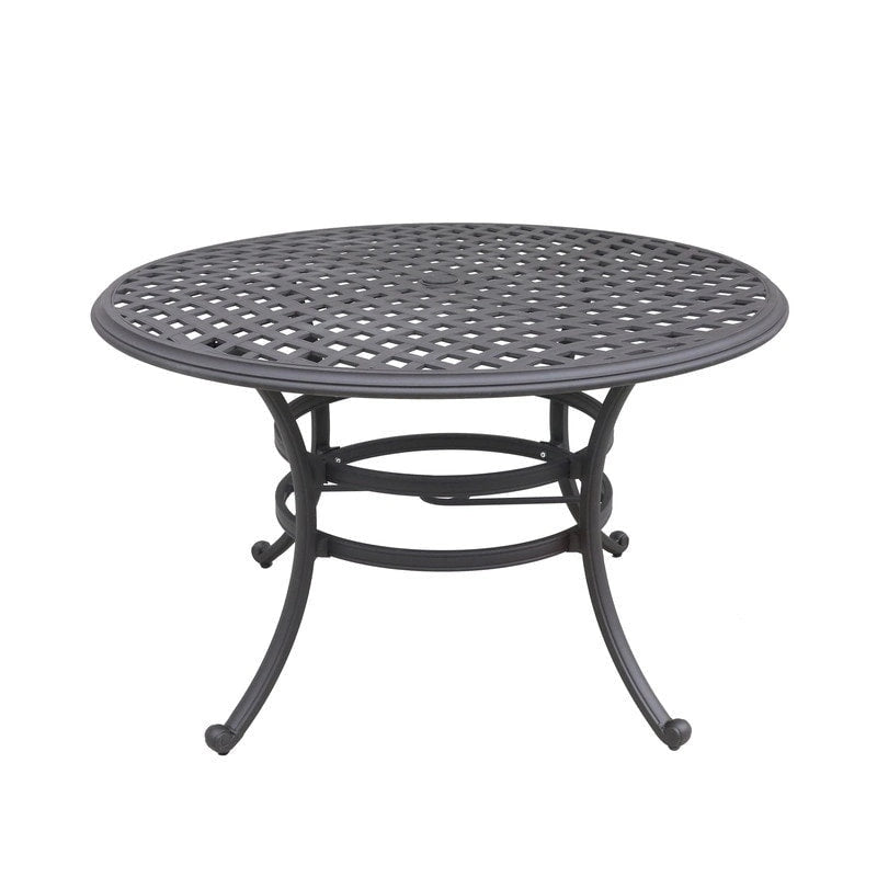 Torino Aluminum 5 Piece Round Dining Set with 4 Swivel Rockers - N/A