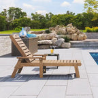 78.7 Long Reclining Outdoor Chaise Lounge
