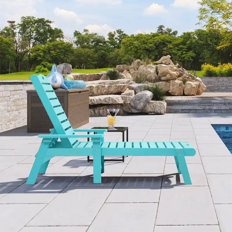 78.7 Long Reclining Outdoor Chaise Lounge