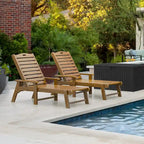 78.7 Long Reclining Outdoor Chaise Lounge