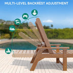 78.7 Long Reclining Outdoor Chaise Lounge