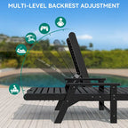 78.7 Long Reclining Outdoor Chaise Lounge