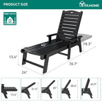 78.7 Long Reclining Outdoor Chaise Lounge