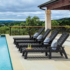 78.7 Long Reclining Outdoor Chaise Lounge