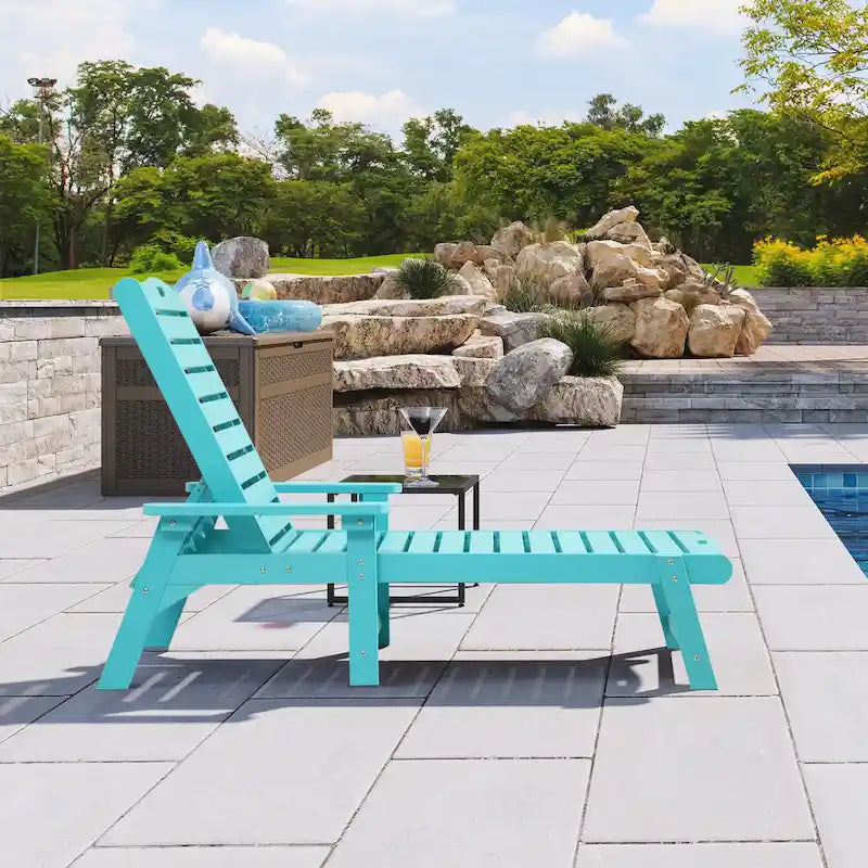 78.7 Long Reclining Outdoor Chaise Lounge