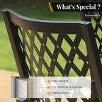 MAISON ARTS 5-Piece Outdoor 37.8/42 Round Metal Patio Dining Set