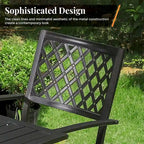 MAISON ARTS 5-Piece Outdoor 37.8/42 Round Metal Patio Dining Set