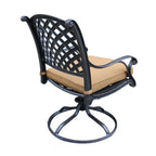 Ventura Cast Aluminum Dining Swivel Rocker with Cushion (Set of 2)