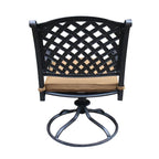 Ventura Cast Aluminum Dining Swivel Rocker with Cushion (Set of 2)