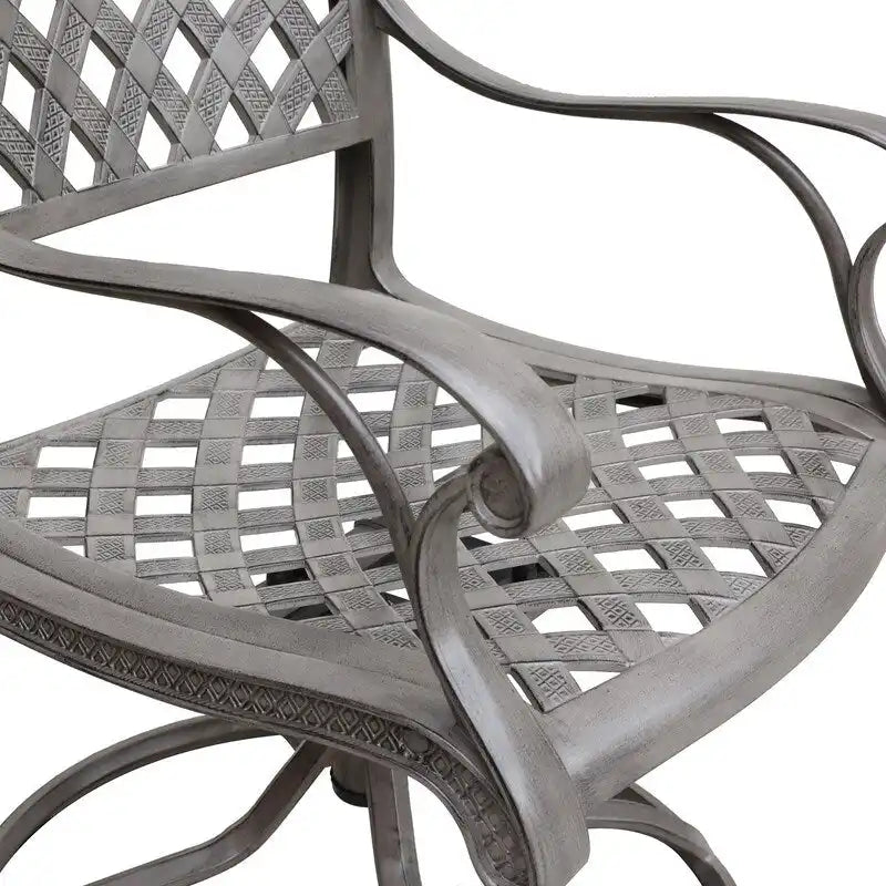 Ventura Cast Aluminum Dining Swivel Rocker with Cushion (Set of 2)