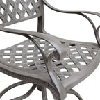 Ventura Cast Aluminum Dining Swivel Rocker with Cushion (Set of 2)