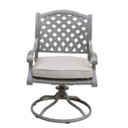 Ventura Cast Aluminum Dining Swivel Rocker with Cushion (Set of 2)