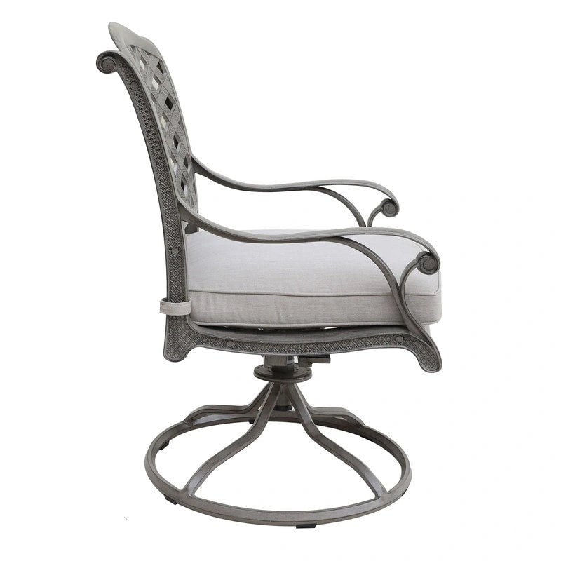 Ventura Cast Aluminum Dining Swivel Rocker with Cushion (Set of 2)