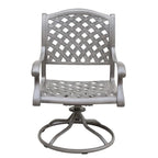 Ventura Cast Aluminum Dining Swivel Rocker with Cushion (Set of 2)