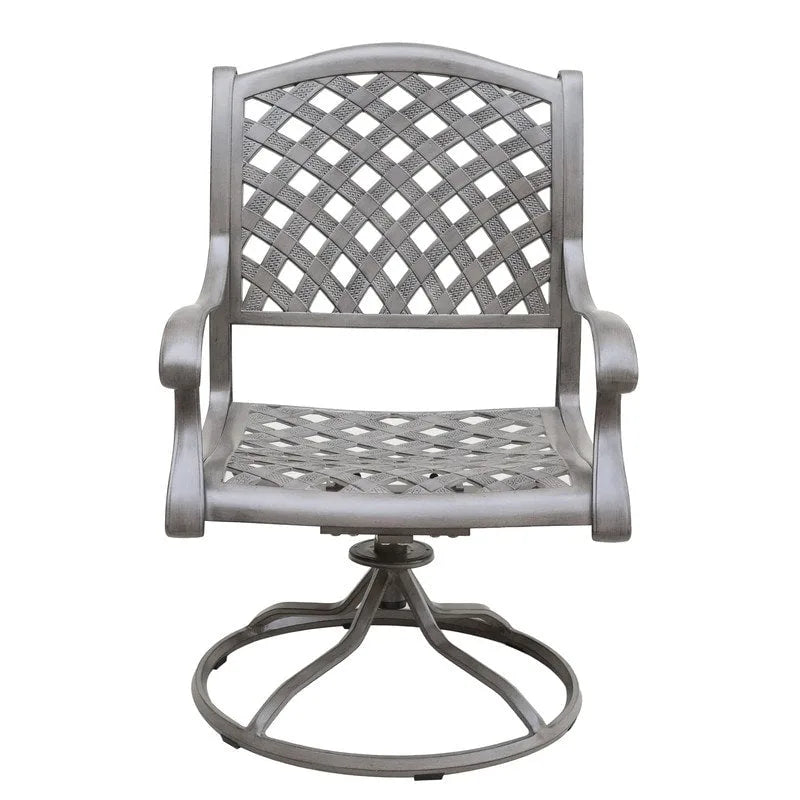 Ventura Cast Aluminum Dining Swivel Rocker with Cushion (Set of 2)