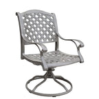 Ventura Cast Aluminum Dining Swivel Rocker with Cushion (Set of 2)