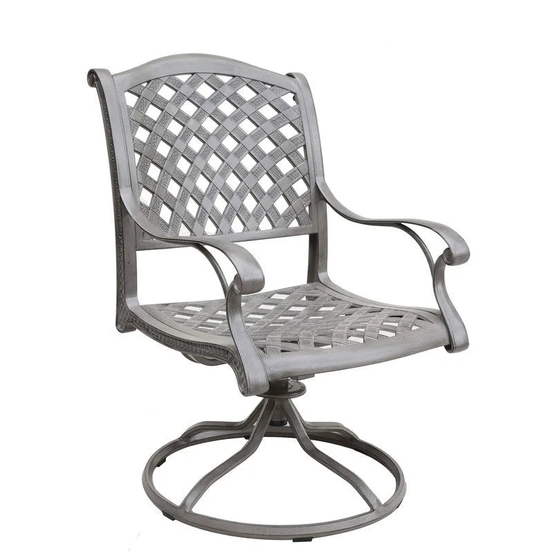 Ventura Cast Aluminum Dining Swivel Rocker with Cushion (Set of 2)