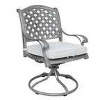 Ventura Cast Aluminum Dining Swivel Rocker with Cushion (Set of 2)