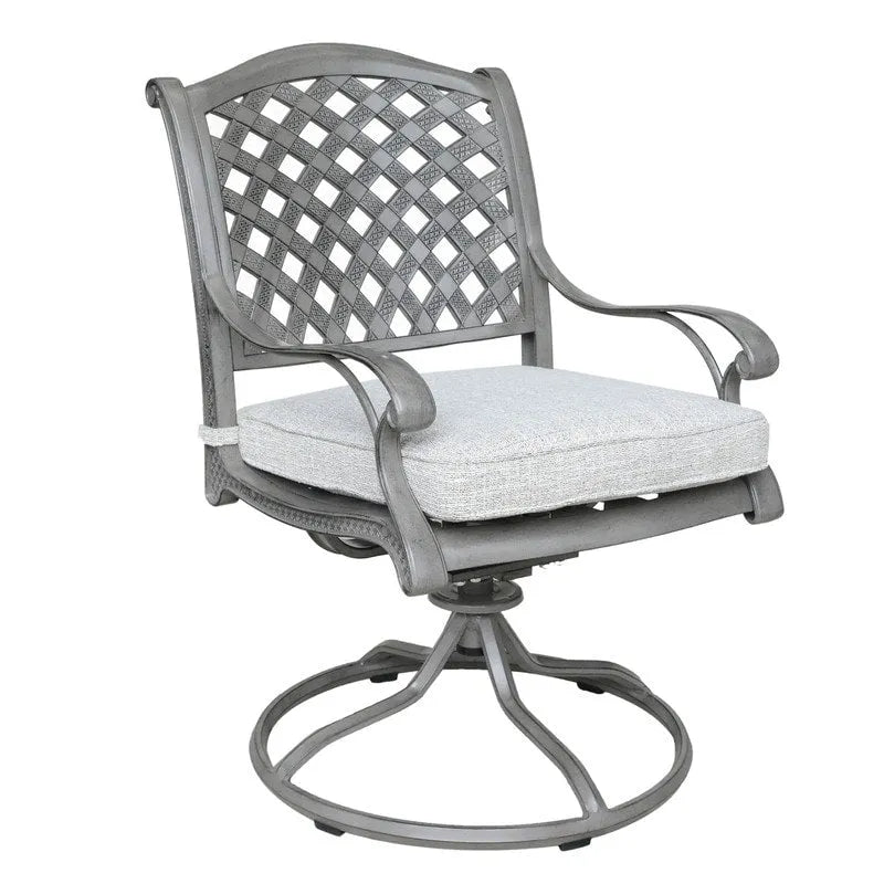 Ventura Cast Aluminum Dining Swivel Rocker with Cushion (Set of 2)