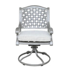 Ventura Cast Aluminum Dining Swivel Rocker with Cushion (Set of 2)