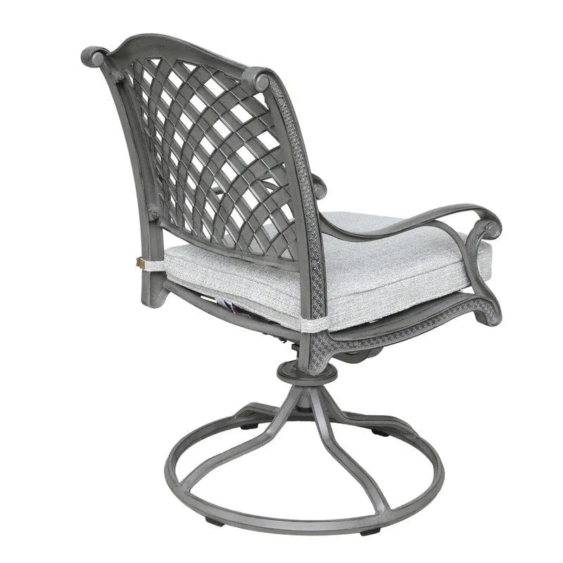 Ventura Cast Aluminum Dining Swivel Rocker with Cushion (Set of 2)