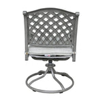 Ventura Cast Aluminum Dining Swivel Rocker with Cushion (Set of 2)