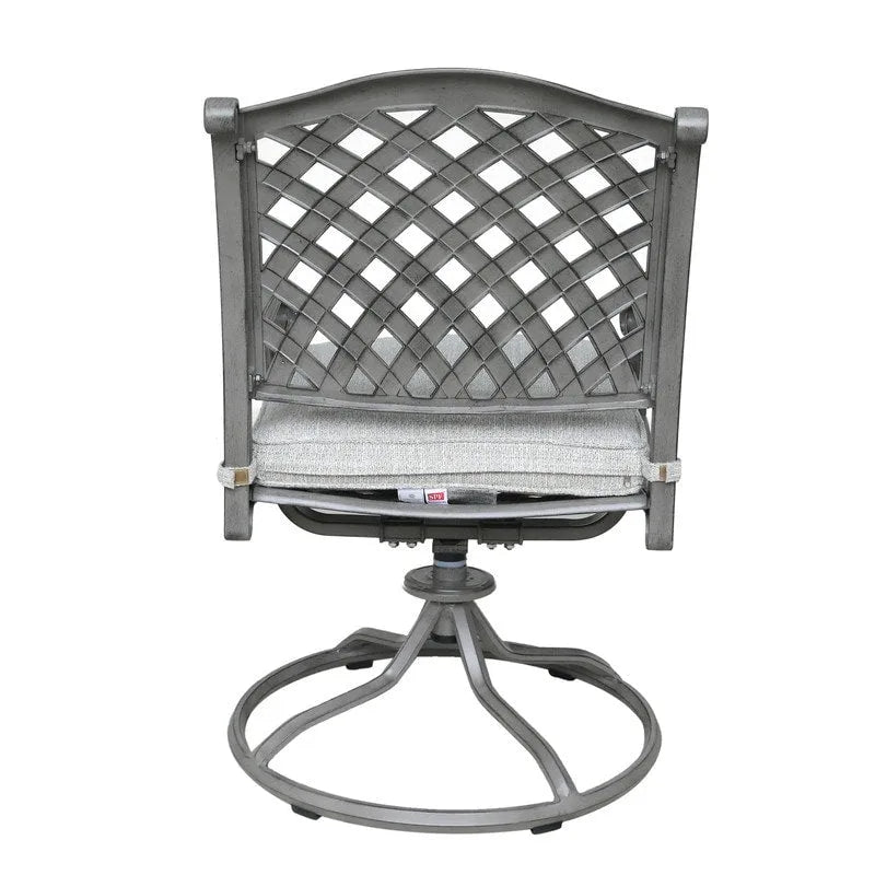 Ventura Cast Aluminum Dining Swivel Rocker with Cushion (Set of 2)