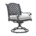 Ventura Cast Aluminum Dining Swivel Rocker with Cushion (Set of 2)